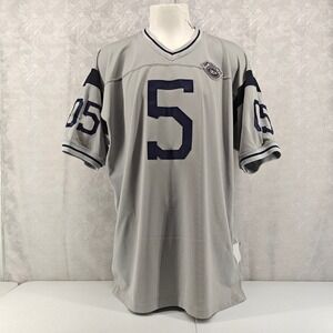 FUBU Football Jersey Mens XXXL Gray Solid V-Neck Short Sleeve Vintage Streetwear